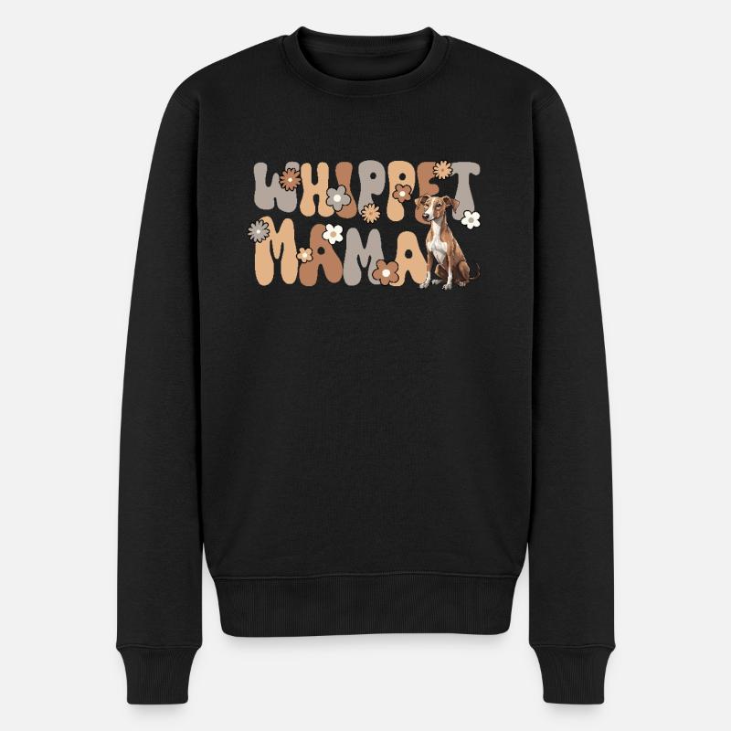 Whippet Groovy Whippet Mom - Pull Premium bio Homme - noir