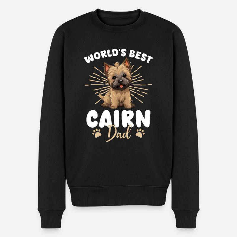 Cairn Terrier Groovy Cairn Dad - Pull Premium bio Homme - noir