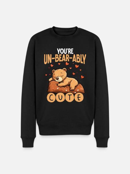 You're unbearably cute, cute, - Men's Premium Organic Jumper - black