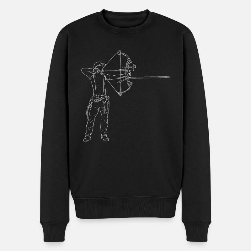 Bogenschütze - Männer Premium Bio Pullover - Schwarz
