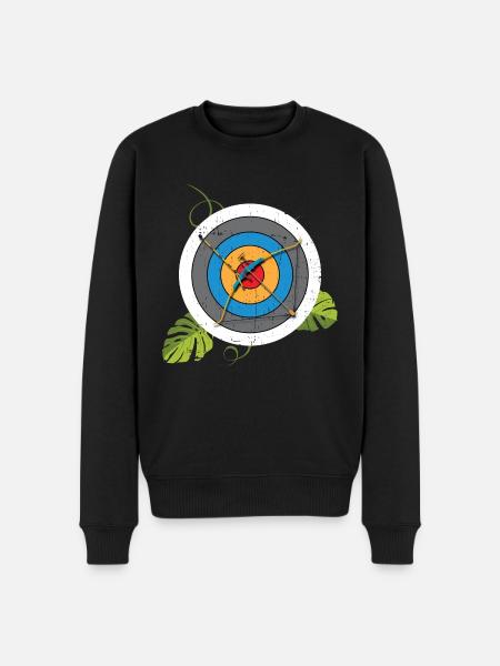 Archer Target Arc recourbé - Pull Premium bio Homme - noir