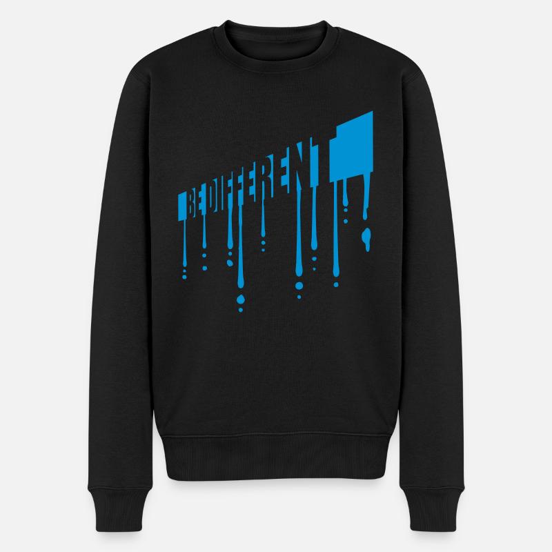 Be different Logo Design - Männer Premium Bio Pullover - Schwarz