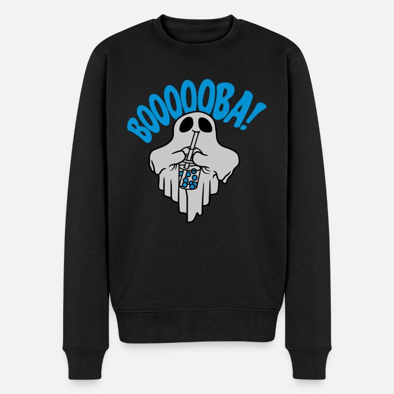 Booba Bubble Tea Geist - Männer Premium Bio Pullover - Schwarz