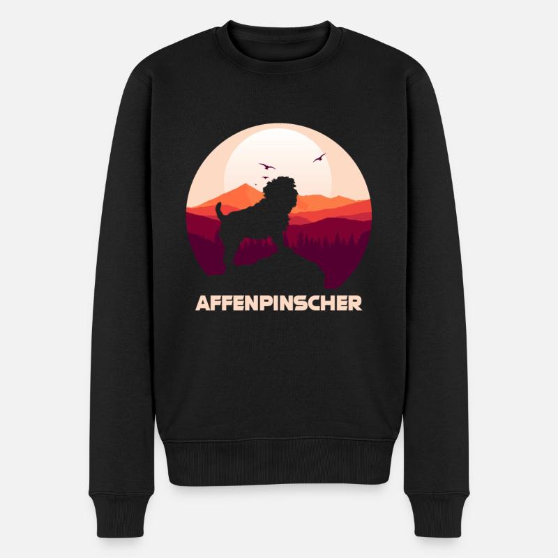 Chiens Affenpinscher - Pull Premium bio Homme - noir