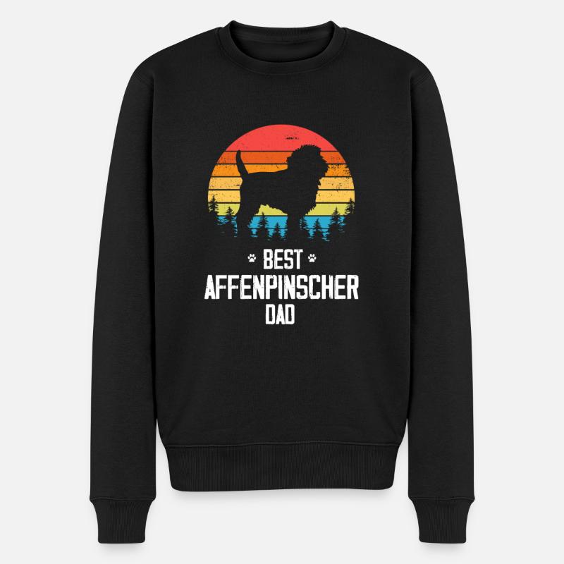 Père d’Affenpinscher - Pull Premium bio Homme - noir