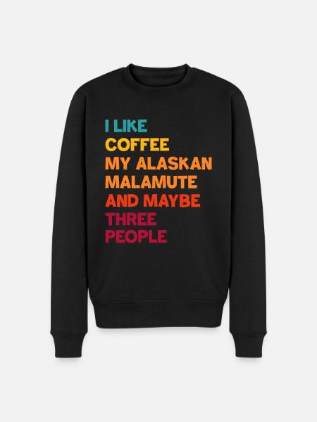 Alaskan Malamute Dog - Men's Premium Organic Jumper - black