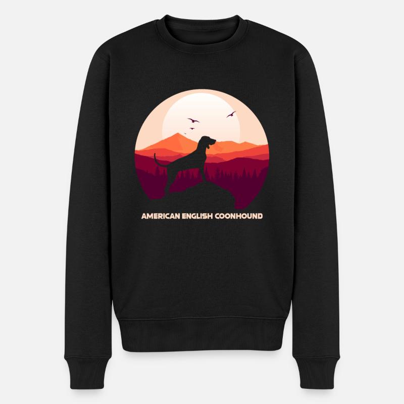 Anglais américain Coonhound - Pull Premium bio Homme - noir