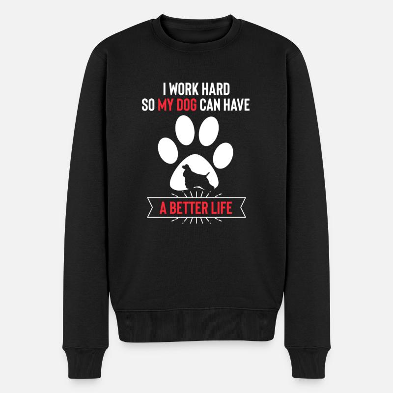Cocker Spaniel américain - Pull Premium bio Homme - noir