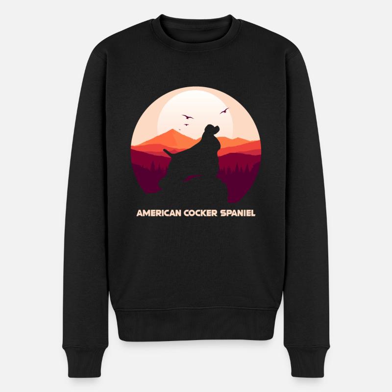 Cocker Spaniel américain - Pull Premium bio Homme - noir