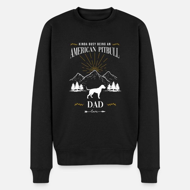 American Pitbull Terrier Pit Bull - Männer Premium Bio Pullover - Schwarz