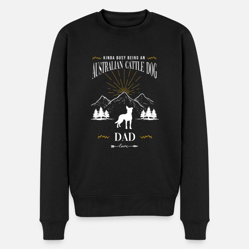 Australian Cattle Dog Dad - Männer Premium Bio Pullover - Schwarz
