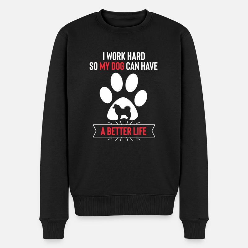 Australian Shepherd Geschenk - Männer Premium Bio Pullover - Schwarz