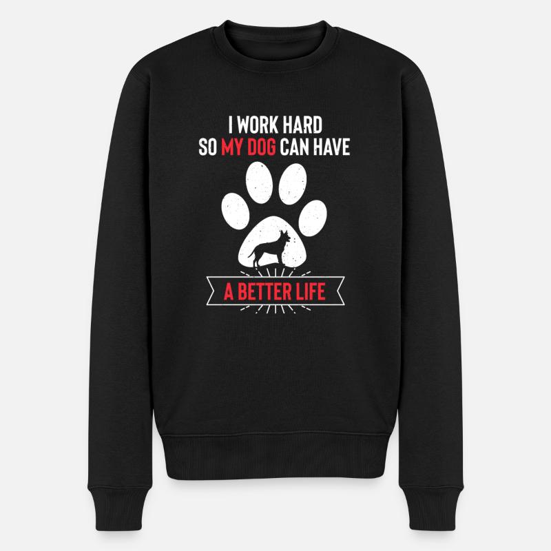 Kelpie australien - Pull Premium bio Homme - noir