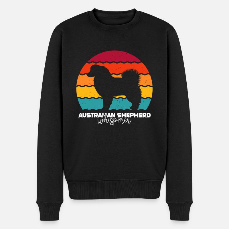 Australian Shepherd Geschenk - Männer Premium Bio Pullover - Schwarz