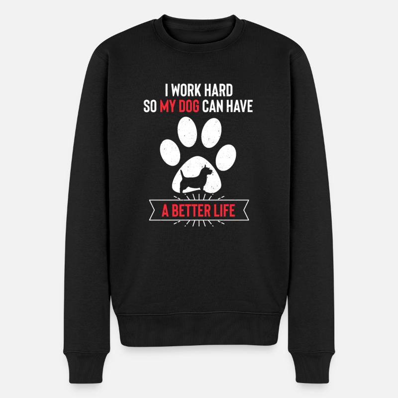 Terrier australien - Pull Premium bio Homme - noir