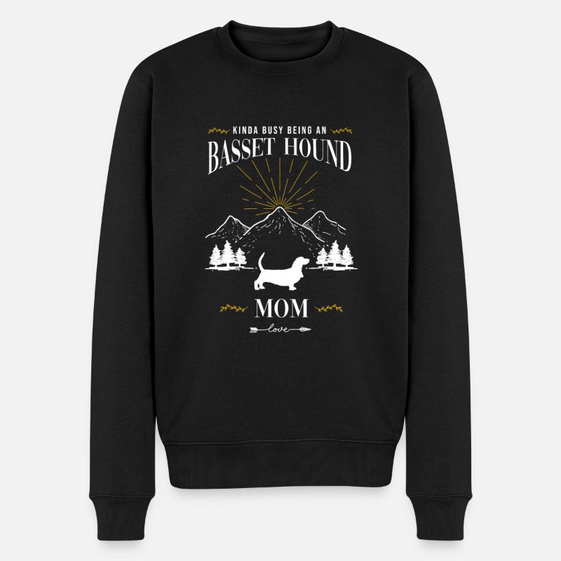 Basset Hound - Männer Premium Bio Pullover - Schwarz
