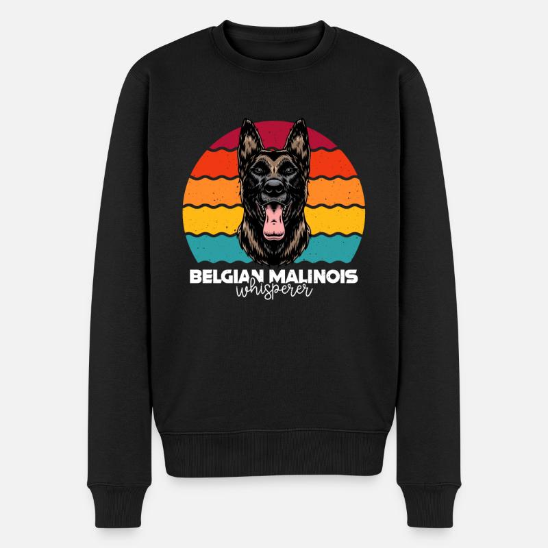 Berger belge malinois - Pull Premium bio Homme - noir