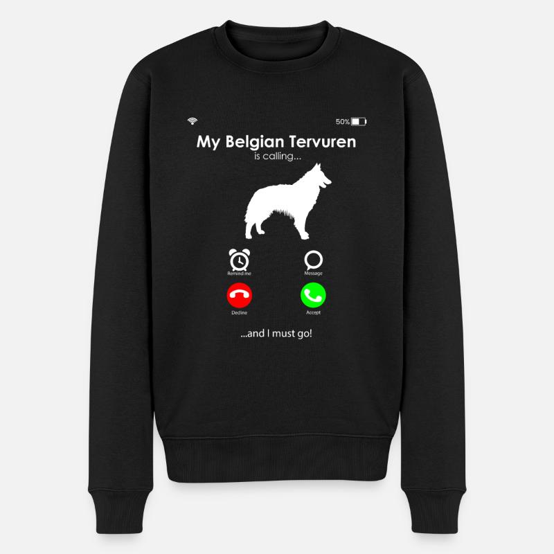 Belgian Tervuren - Männer Premium Bio Pullover - Schwarz