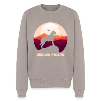 Berger de Picardie - Berger Picard - Männer Premium Bio Pullover - Taupe - Vorne - Nico (187cm)