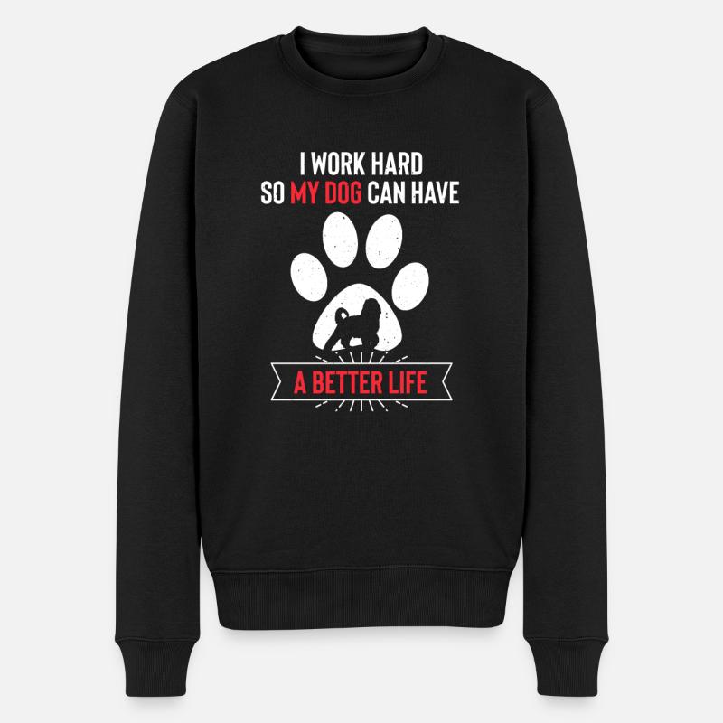 Bernedoodle Hund - Männer Premium Bio Pullover - Schwarz