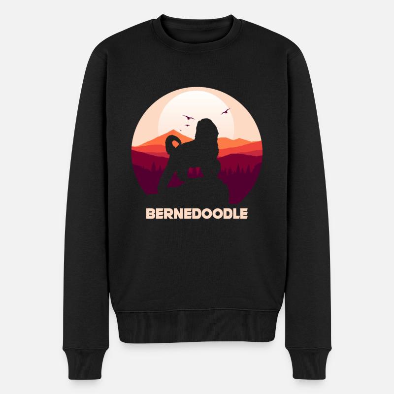 Bernedoodle Hund - Männer Premium Bio Pullover - Schwarz