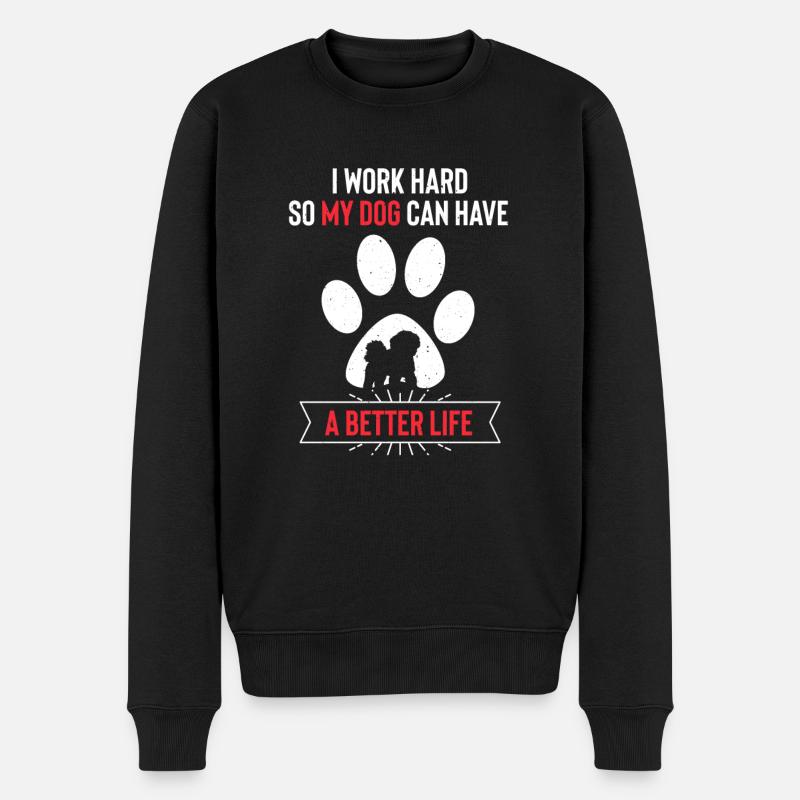 Bologneser Hund - Männer Premium Bio Pullover - Schwarz