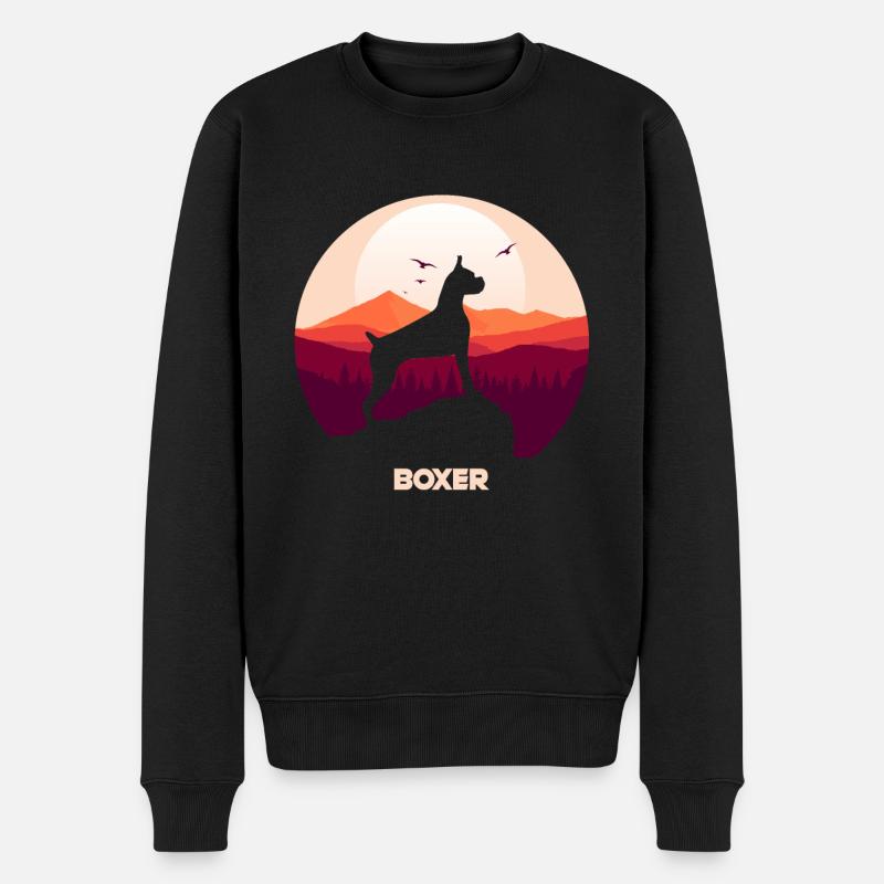 Chien boxeur - Pull Premium bio Homme - noir