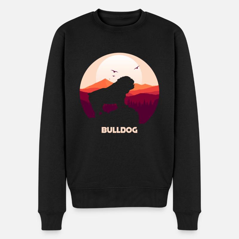 Bulldog - Männer Premium Bio Pullover - Schwarz