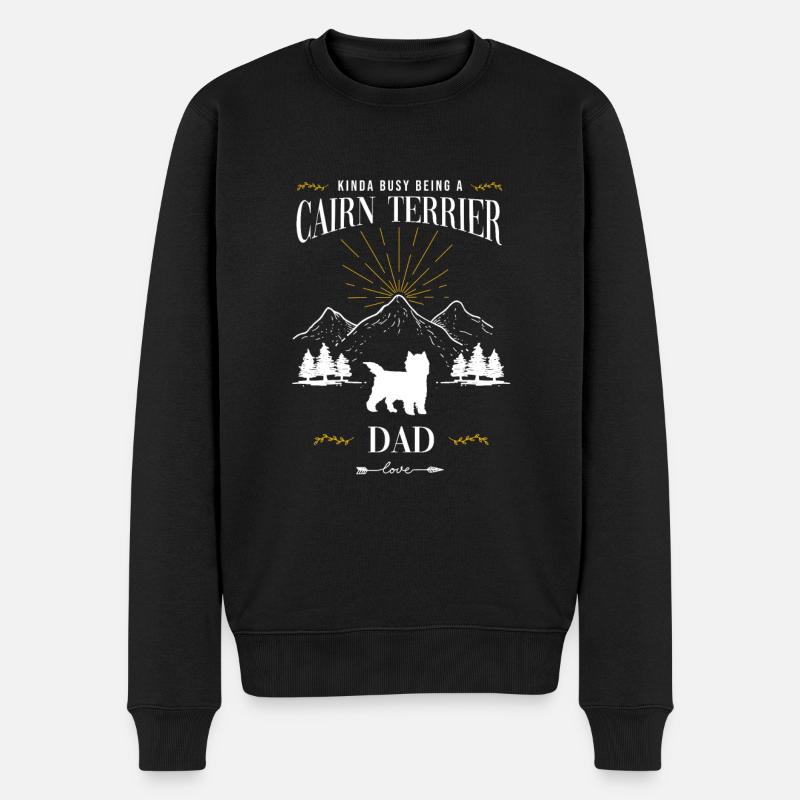 Cairn Terrier - Männer Premium Bio Pullover - Schwarz
