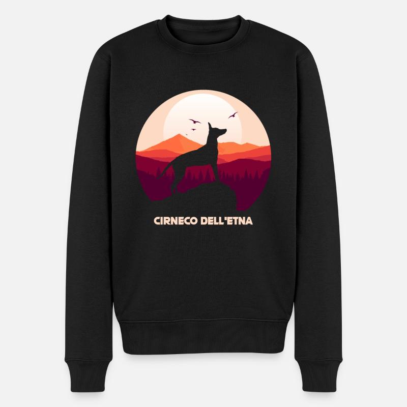 Cirneco dell Etna - Pull Premium bio Homme - noir