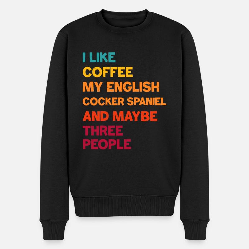 English Cocker Spaniel - Männer Premium Bio Pullover - Schwarz