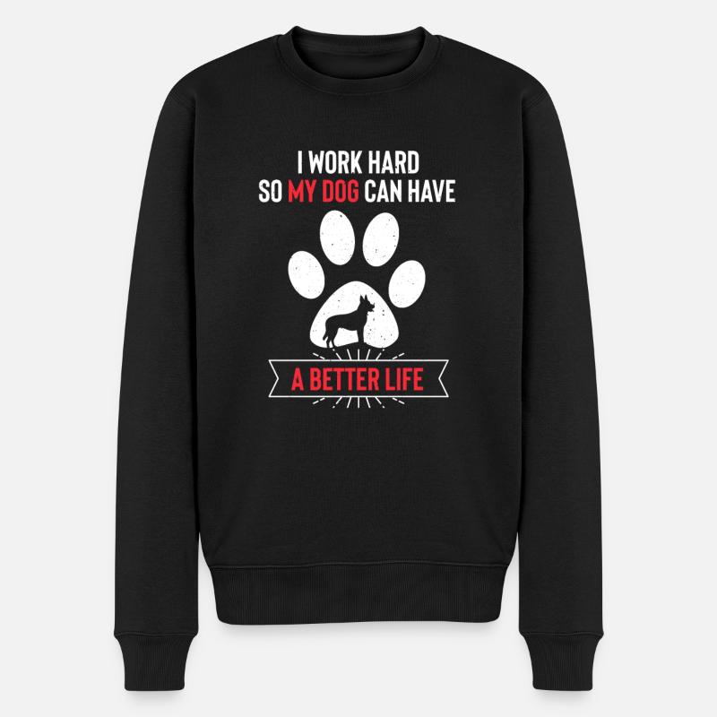 Holländischer Schäferhund Hollandse Herdershond - Männer Premium Bio Pullover - Schwarz