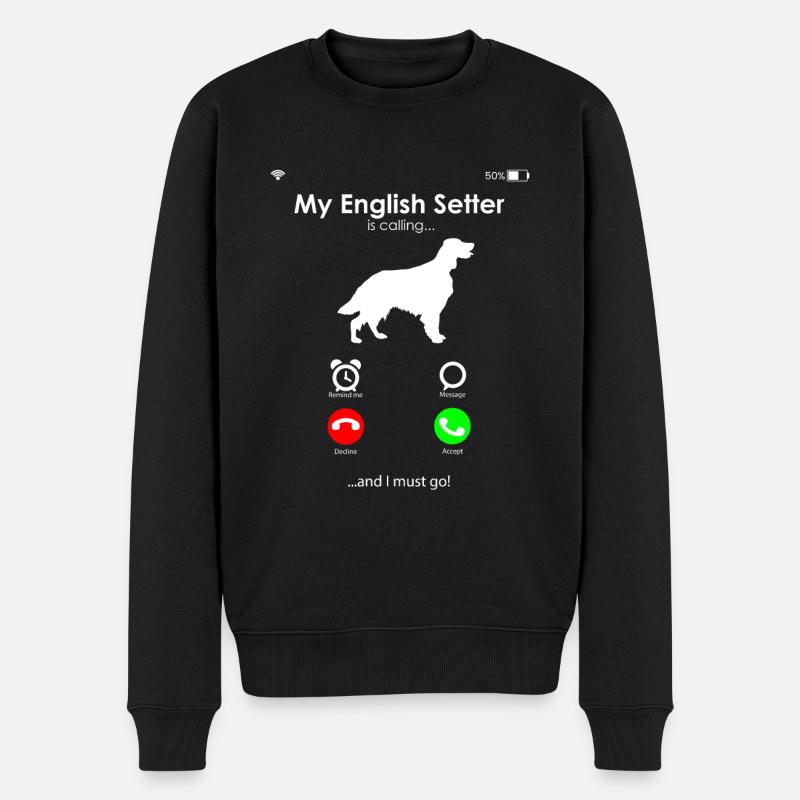 Deutsch Setter - Pull Premium bio Homme - noir