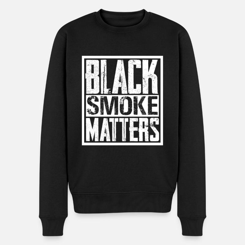 Black Smoke Matters Diesel Rolling Coal Lustig - Männer Premium Bio Pullover - Schwarz