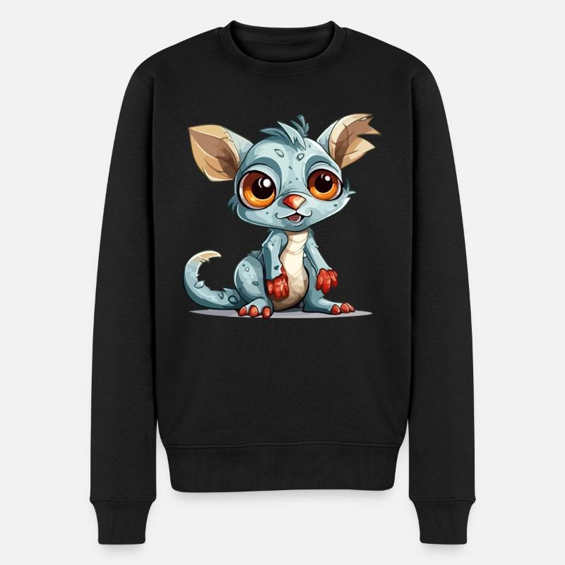 Draki der Streuer - Männer Premium Bio Pullover - Schwarz
