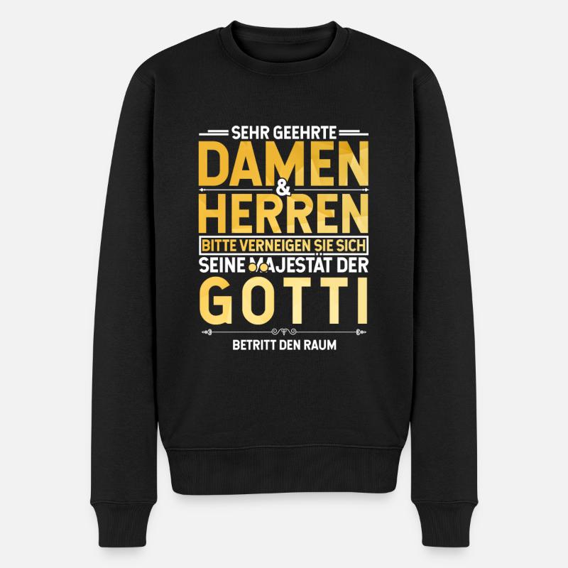 Götti Geschenkidee - Männer Premium Bio Pullover - Schwarz