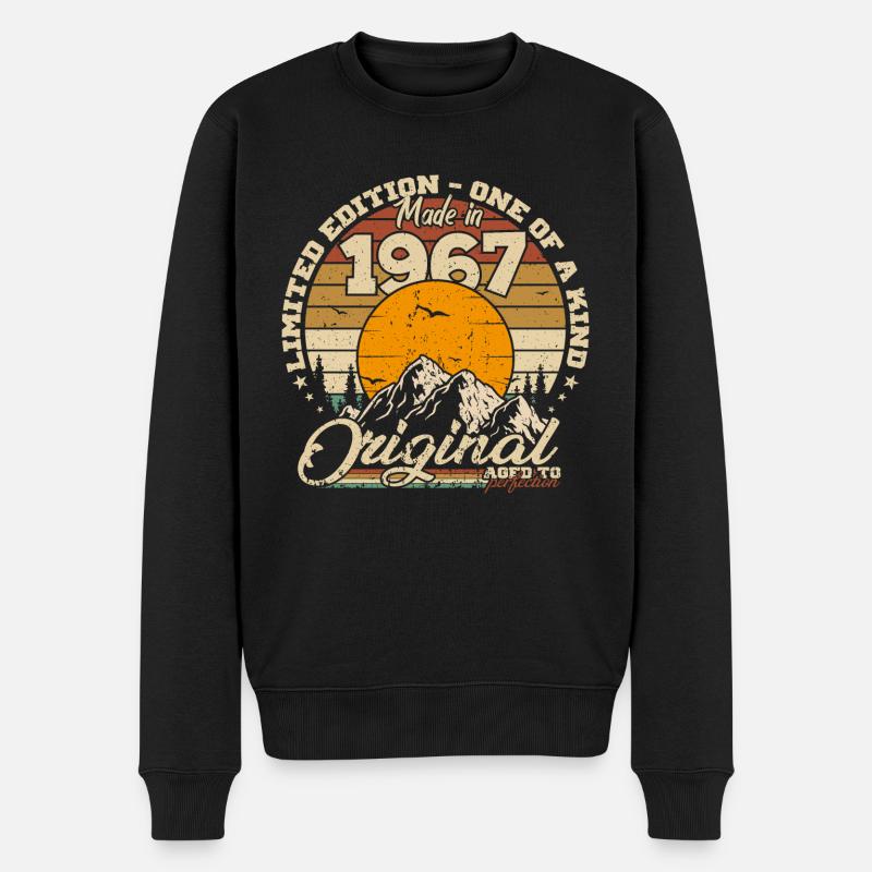 Hergestellt im Jahr 1967 Geburtstagsgeschenk 1967 Retro 1967 - Männer Premium Bio Pullover - Schwarz