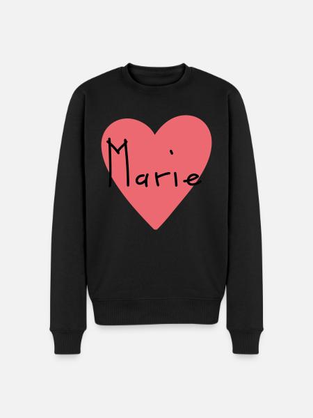 First name Marie Gift - Men's Premium Organic Jumper - black
