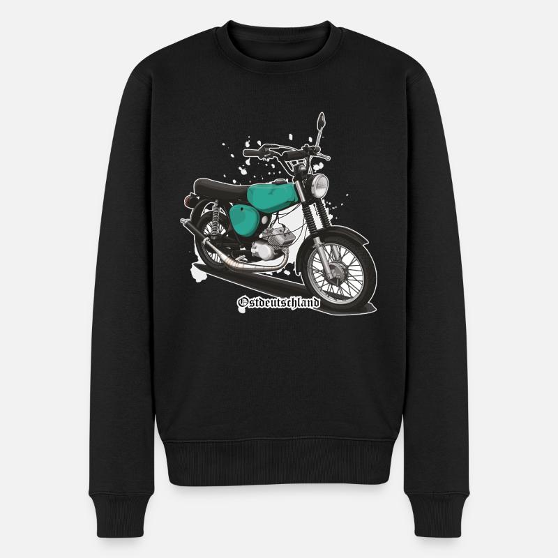 S51 (turquoise) // Illustration - Pull Premium bio Homme - noir