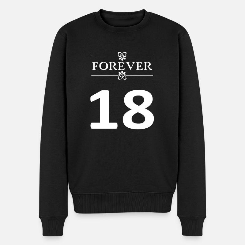 forever 18 - Männer Premium Bio Pullover - Schwarz