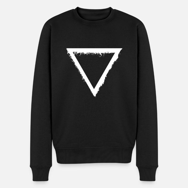Dreieck - Männer Premium Bio Pullover - Schwarz