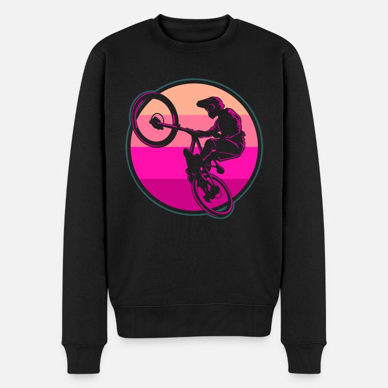 Mountainbike BMX Downhill - Männer Premium Bio Pullover - Schwarz