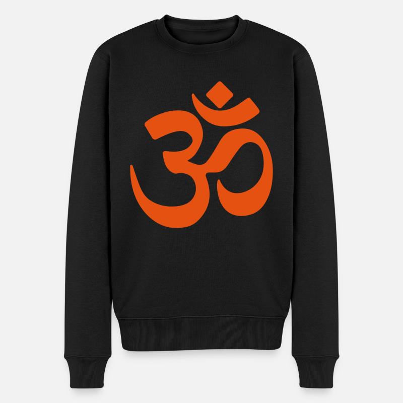 om-zeichen Yoga ohm om - Männer Premium Bio Pullover - Schwarz