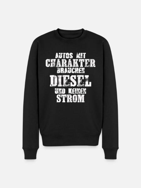 DIESEL POWER - Männer Premium Bio Pullover - Schwarz