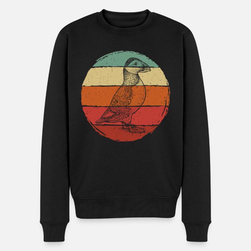 Puffin Rétro - Pull Premium bio Homme - noir