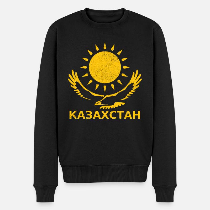 Kazakhstan - Pull Premium bio Homme - noir