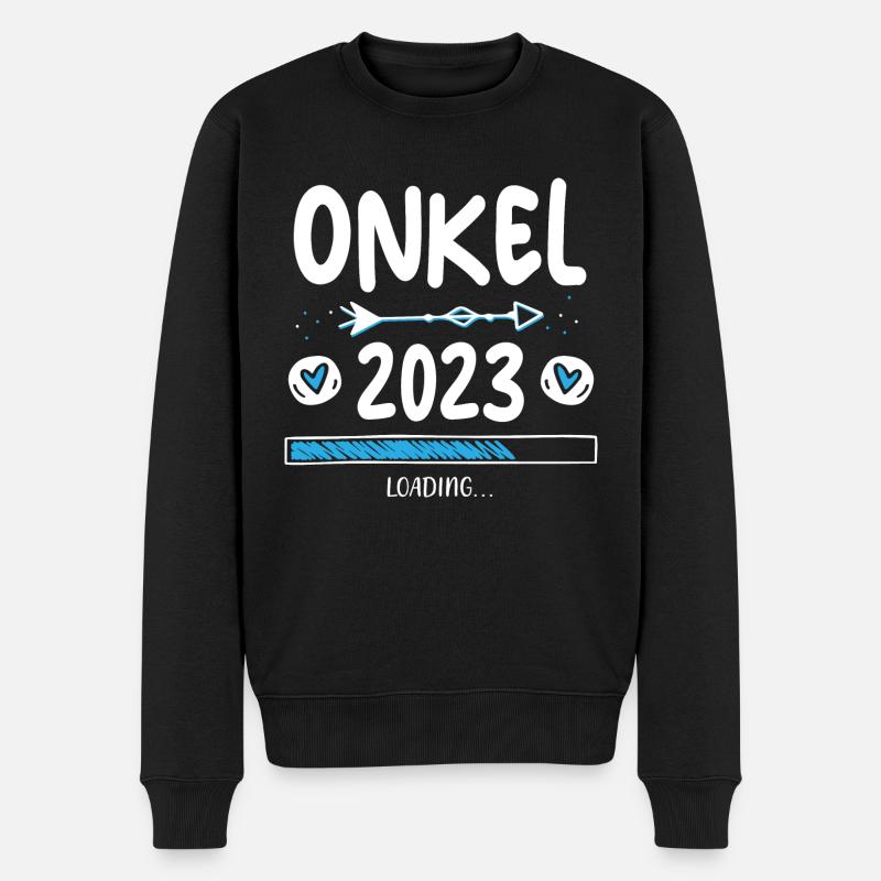 Onkel 2023 Loading - Männer Premium Bio Pullover - Schwarz