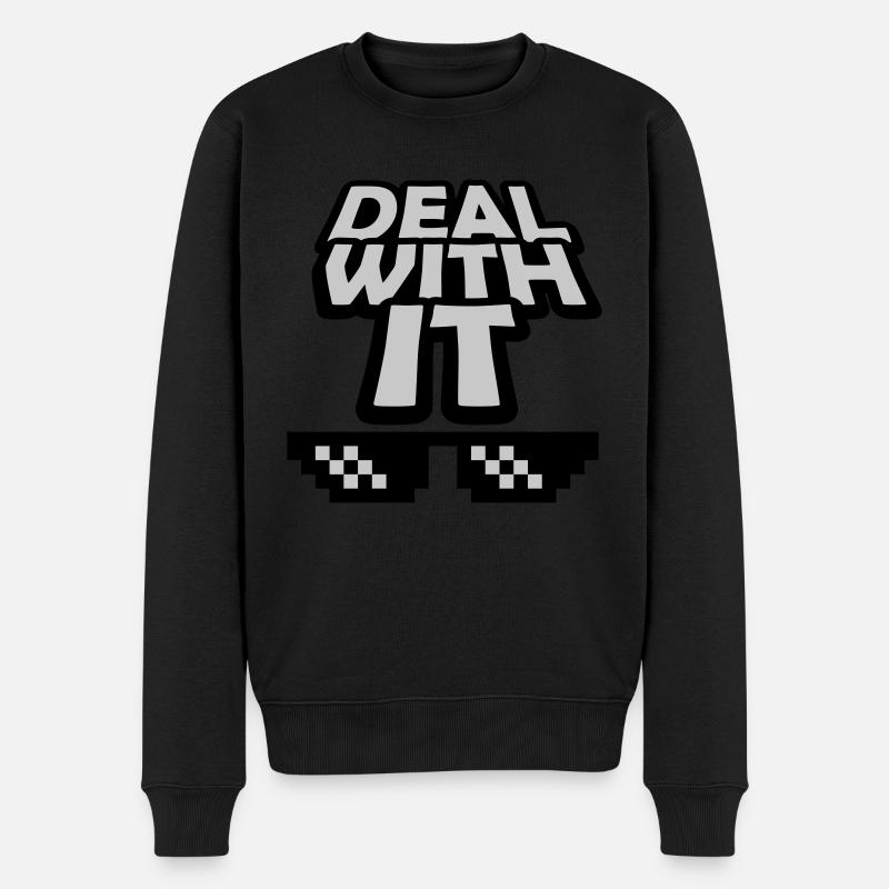 Traitez-le lettrage - Pull Premium bio Homme - noir