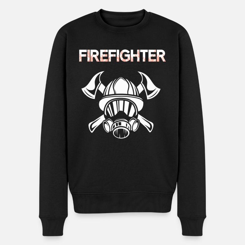 | Pompiers Héros - Pull Premium bio Homme - noir