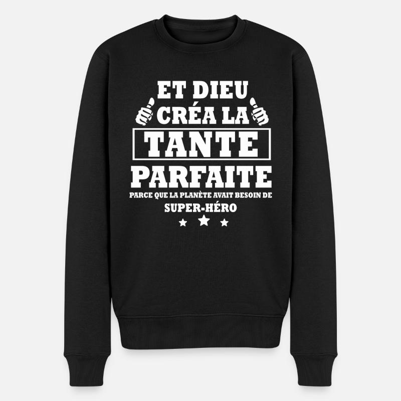 et dieu créa la tante parfaite / tata parfaite - Pull Premium bio Homme - noir
